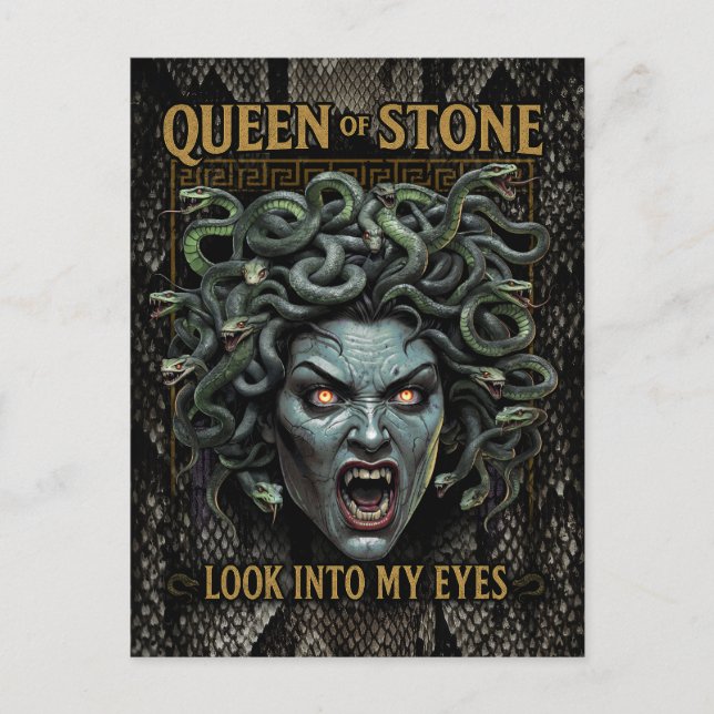 Medusa Queen of Stone Postcard Postkarte (Vorderseite)