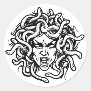 Medusa Runder Aufkleber