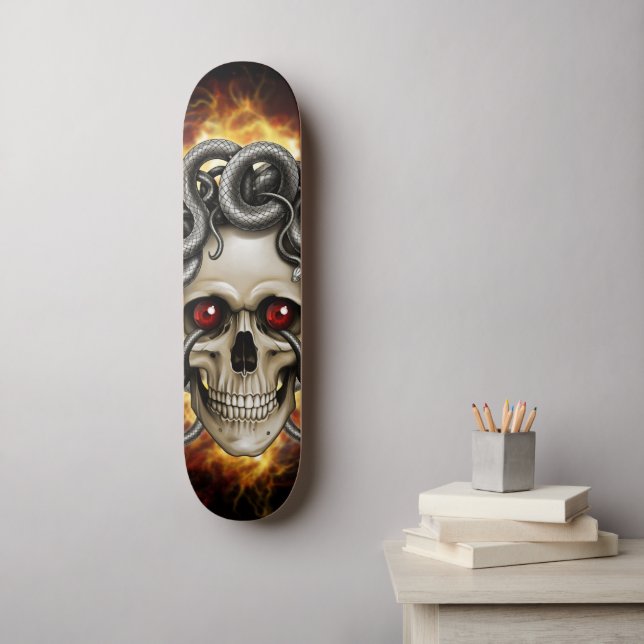 Medusa-Schädel Skateboard (Wandkunst)