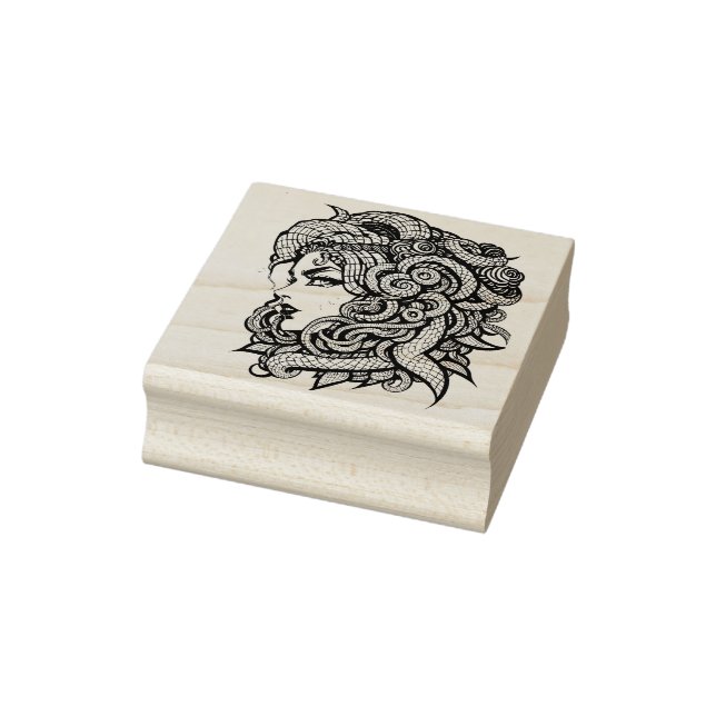 Medusa Schlangen phantastische Gorgons feministisc Gummistempel (Stempel)