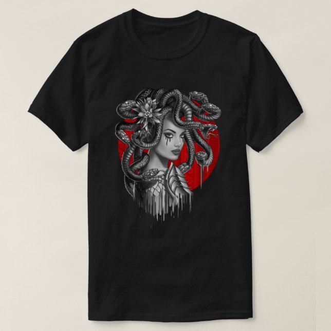 MEDUSA - Schlangenkopfmädchen aus dem griechischen T-Shirt (Design vorne)