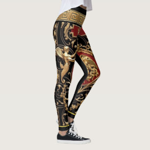 Medusa, Seraphen und griechischer Schlüssel klassi Leggings
