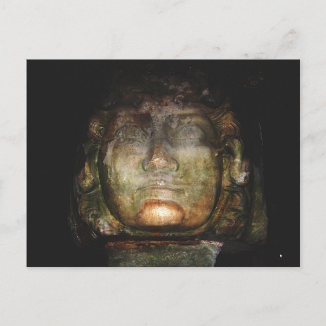 Medusa-Skulptur Postkarte (Vorderseite)