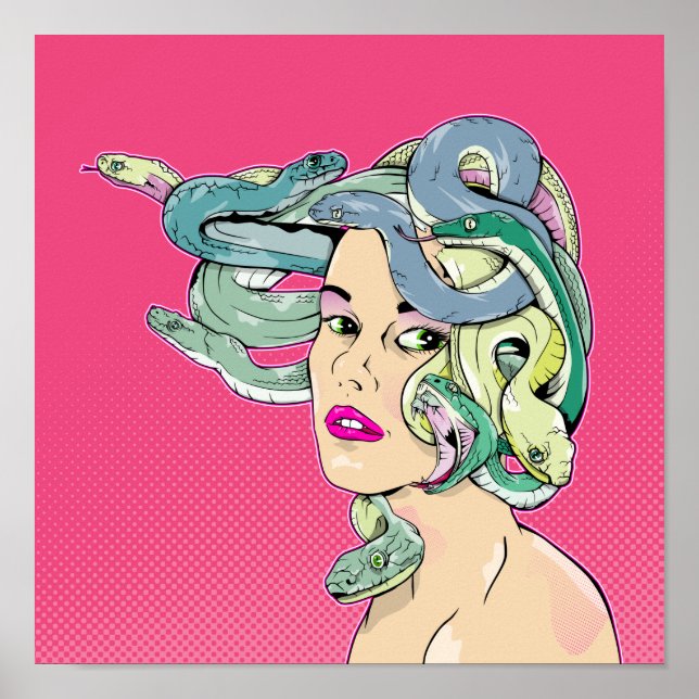 Medusa Snake Hair Poster (Vorne)