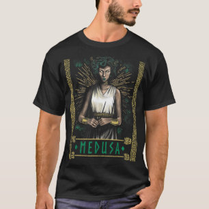 Medusa Snake Hair Tarot Card Griechische Mythologi T-Shirt