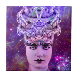Medusa Snake Woman Fliese