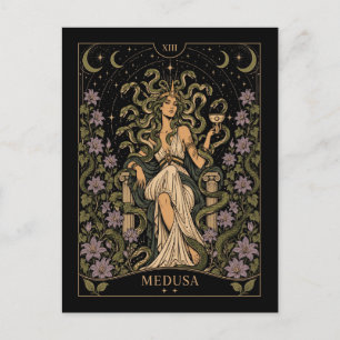 Medusa, Sternenlicht-Tarot-Kunst Postkarte