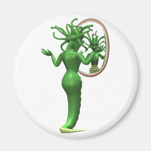 Medusa und Spiegel Magnet