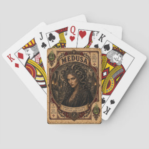 Medusa, Vintage Zirkusmonster Spielkarten