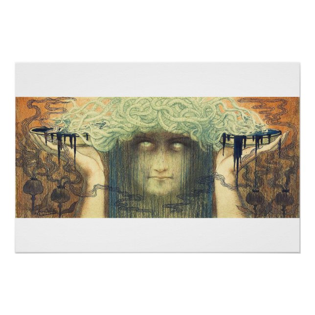 Medusa von Jean Delville, 1893 Poster (Vorderseite)