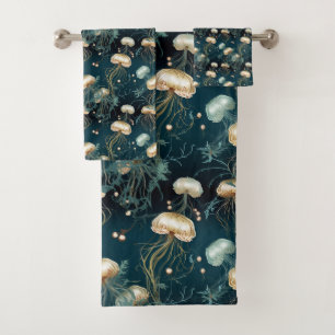 Méduse Ethérée Or et Turquoise