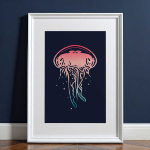 Meduse Sea Creation Print Meduse Wall Print Poster