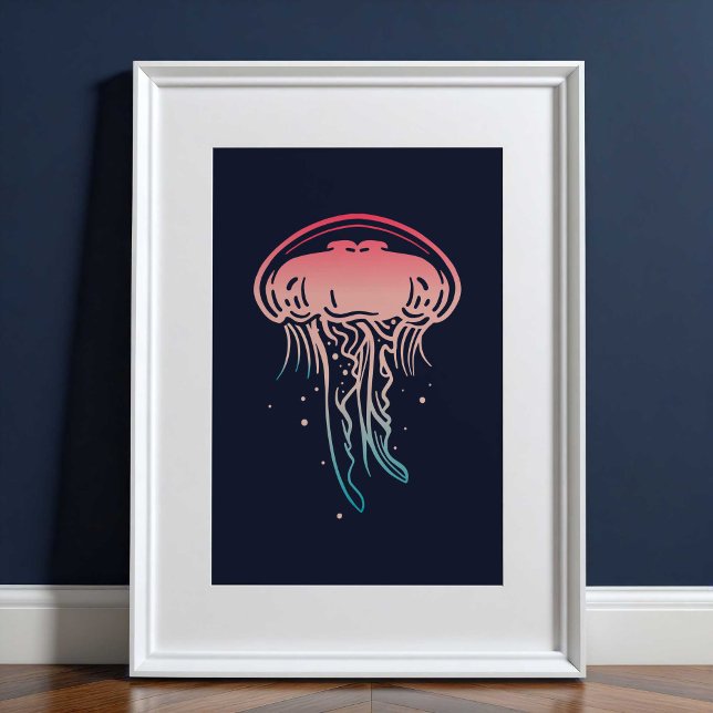 Meduse Sea Creation Print | Meduse Wall Print Poster (Jellyfish Coastal Wall Art Poster Print | Sea Creatures)