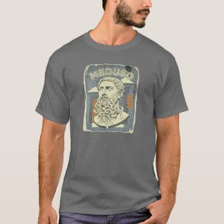 Meduso Schlangenbart Lustige Griechische Mythologi T-Shirt