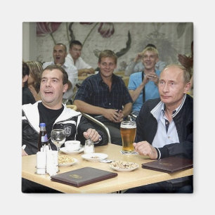 Medvedev und Putin-Party Magnet