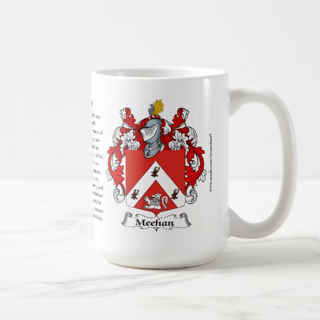 Meehan, der Ursprung, die Bedeutung und das Wappen Kaffeetasse (Rechts)