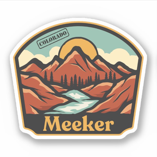 Meeker, Colorado-Aufkleber Aufkleber (Vorderseite)