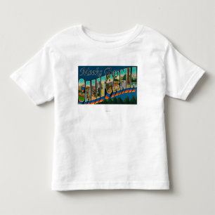 Meeks Bucht, Kalifornien - große Buchstabe-Szenen Kleinkind T-shirt