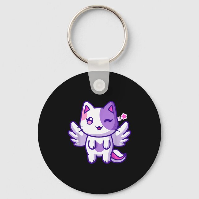 Meemeow Cute Cat Plu-shirt  Schlüsselanhänger (Vorderseite)
