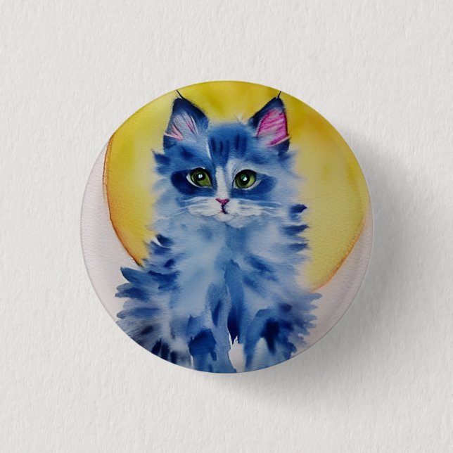 Meeow! 3 cm Abzeichen Button (Vorderseite)