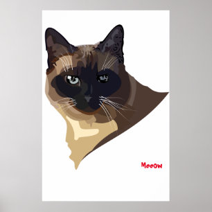 Meeow Katzen Poster