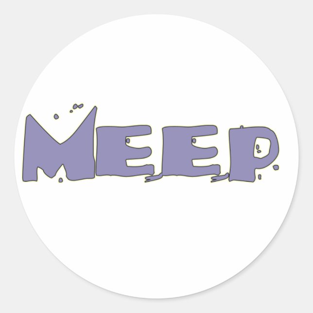 Meep-Aufkleber Runder Aufkleber (Vorderseite)