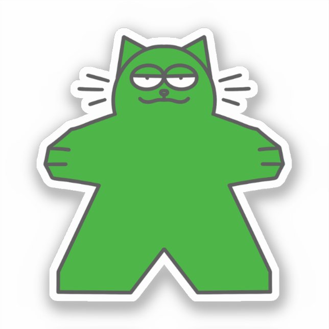 Meeple Cat Sticker (Vorderseite)