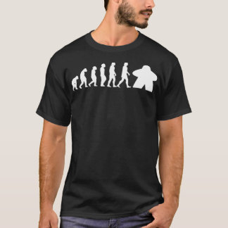 Meeple Evolution Funny Tabletop Spielkleidung T-Shirt