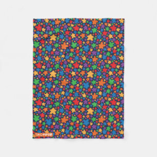 Meeple Muster-Decke Fleecedecke