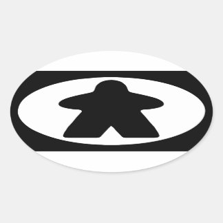Meeple Nation Ovaler Aufkleber