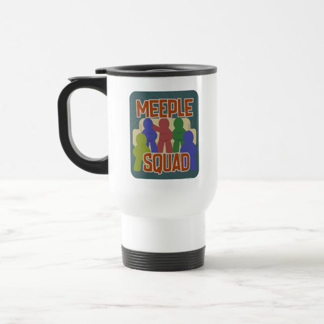 Meeple Squad Fun Boardgamer Buds Slogan Reisebecher (Links)