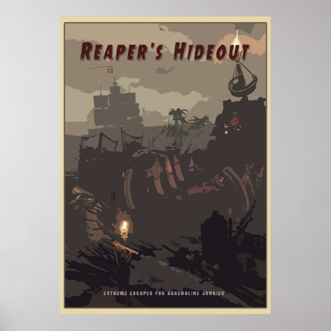 Meer der Diebe Sensenmänner Hideout Poster (Vorne)