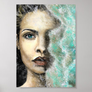 Meer der Erinnerungen Poster Malerei Kunst Fraueng