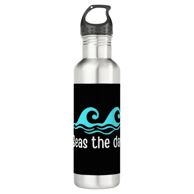 Meer Der sonnige Ozean Edelstahlflasche (Vorderseite)