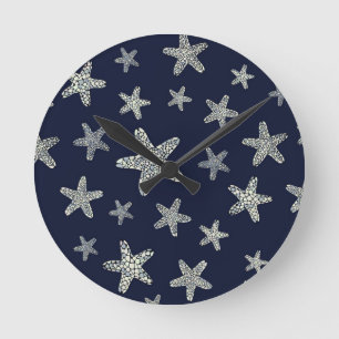 Meer des Starfish-Musters Runde Wanduhr