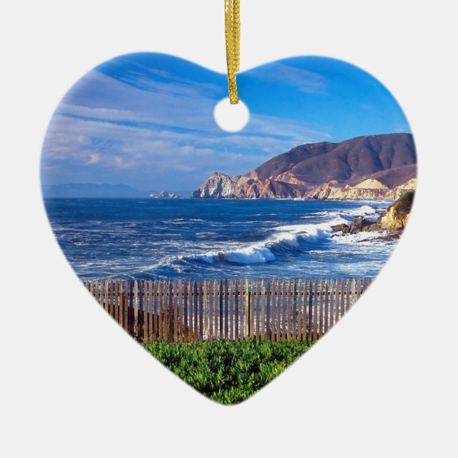 Meer Half Moon Bay Kalifornien Keramikornament (Vorne)