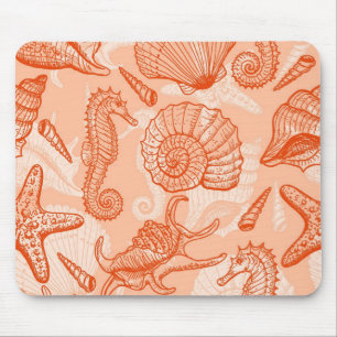 Meer handgezeichnetes Muster Mousepad
