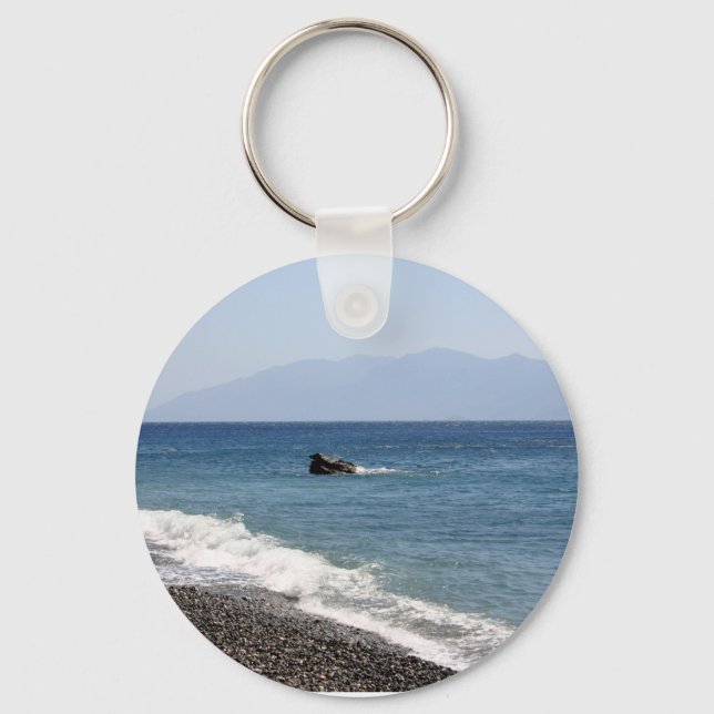Meer mit Steinen Schlüsselanhänger (Vorderseite)