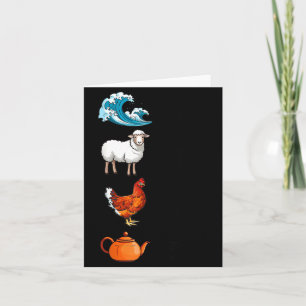 Meer Mutterschaf Henne Tee Lustiger Witz Spruch Zi Karte