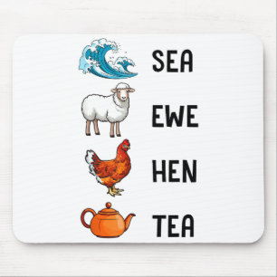 Meer Mutterschaf Henne Tee Lustiger Witz Spruch Zi Mousepad