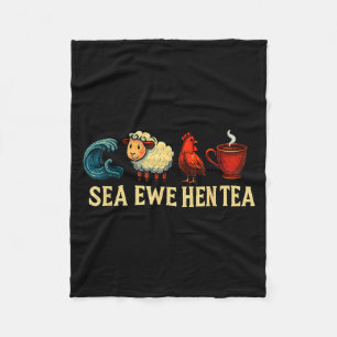 Meer Mutterschaf Henne Tee Lustiges Shirt Meer Mut Fleecedecke