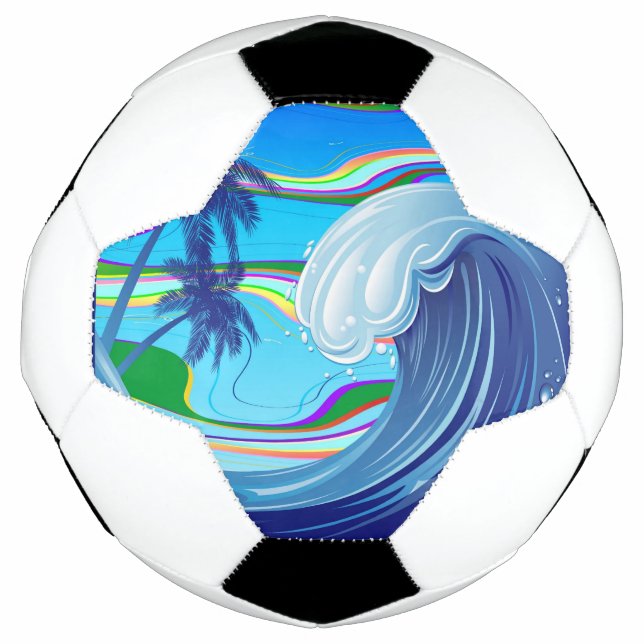 Meer Ozean große Wellenwasser Fußball (Vorderseite)