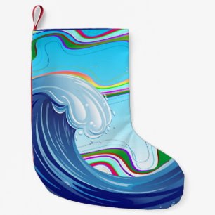 Meer Ozean große Wellenwasser Kleiner Weihnachtsstrumpf