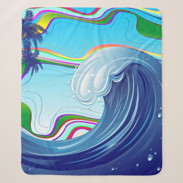 Meer Ozean große Wellenwasser Sherpadecke (Vorderseite)