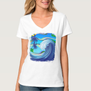 Meer Ozean große Wellenwasser T-Shirt