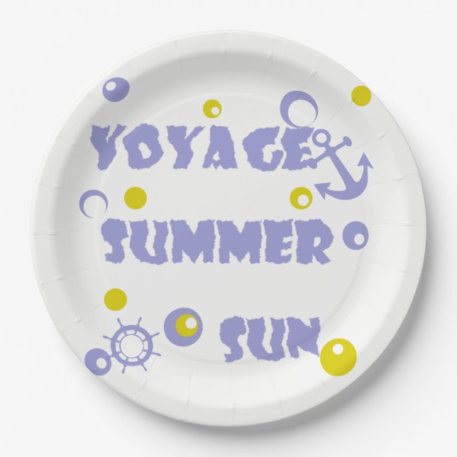Meer, Reisen, Sommer Pappteller (Vorderseite)