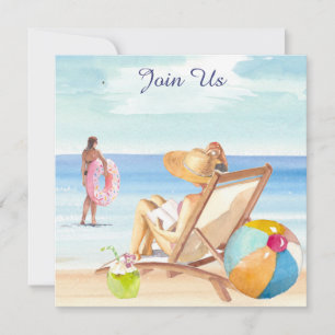 *~* Meer Sand Sonne Strand AR29 Generisch JEDES EV Einladung