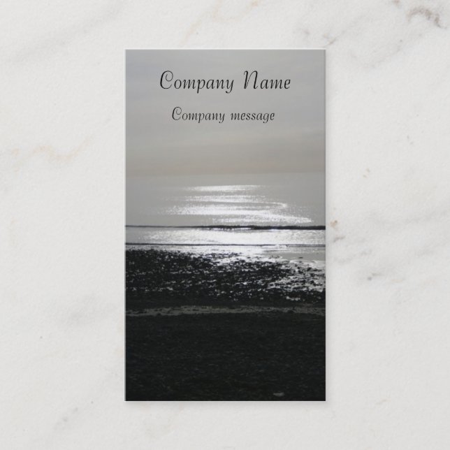 Meer, Schwarzweiss Visitenkarte (Vorderseite)
