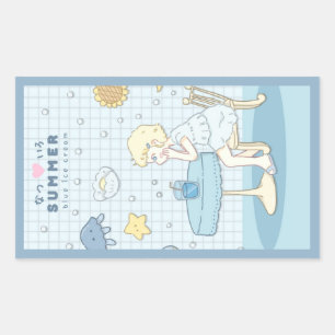 🌊✩ Meer Sommerträume ✩🌊 Rechteckiger Aufkleber