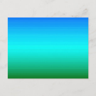 Meer und Himmel Blau und Grün Verlauf Postkarte